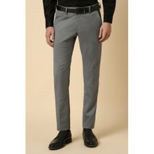 Allen Solly Men Grey Slim Fit Textured Formal Trousers