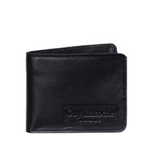 Justanned Men Curvy Black Bifold Leather Wallet