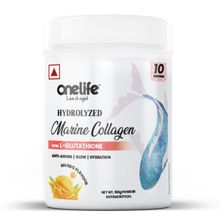 OneLife Hydrolyzed Marine Collagen Powder For Skin & Joint Health (Non-Veg) - Mango