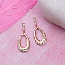 Zavya Rose Gold Plated Drop 925 Sterling Silver Earring