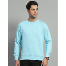 Monte Carlo Men Turquoise Solid/Plain Sweatshirt