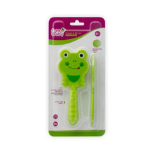 Beebaby Soft Brush And Comb Set For Newborn Babies Frog Shape (green)
