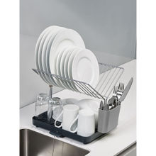 Joseph Joseph Y-Rack Grey Dish Rack & Drain Board with Cutlery Organizer For thinKitchen