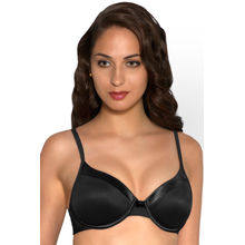 Amante Satin Edge Padded Wired T-Shirt Bra - Black