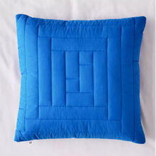 Harold Meagan Cotton Quilted Cushion Blue