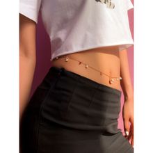 Yellow Chimes Gold Toned Charm Drop Beach Wear Designed Waist Chain