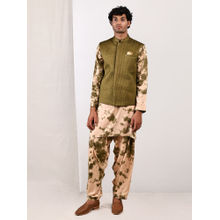 Bohame Bryn Tie Dye Jacket And Kurta (set Of 3)