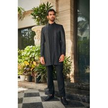 Bohame Mrig Black Indo-Western Chikankari Jacket and Pant (Set of 2)