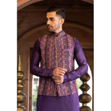 Chhavvi Aggarwal Men Purple Printed Bundi