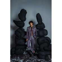 CONTRAST BY PARTH Purple Symphony Jacket with Shirt & Pant (Set of 3)