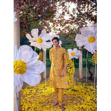 KALISTA Mustard Arnav Kurta with Churidar (Set of 2)