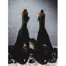 Kavith Sainaani Burgundy Patent Croc Boots (Pack of 2)