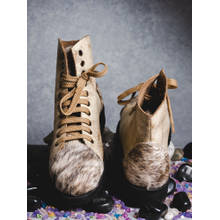 Kavith Sainaani Distressed Beige Hair-on Sneakers (Pack of 2)