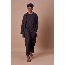 Mati Mens Black Cross Pocket Top, Jacket & Harem (Set of 3)