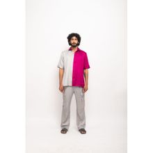 NEORA BY NEHAL CHOPRA Wine and Grey Colorblocked Co-Ord Set (Set of 2)