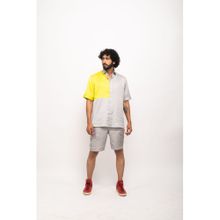 NEORA BY NEHAL CHOPRA Yellow and Grey Colorblocked Co-Ord Set (Set of 2)