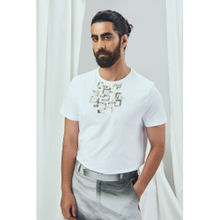Nirmooha White Embroidered T-Shirt