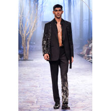 Nirmooha Carbon Blazer And Belt with Sequin (Set of 2)