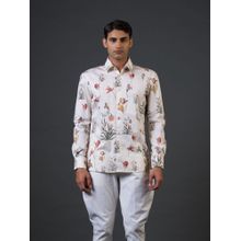 Rohit Bal Ivory Floral Digital Printed Shirt
