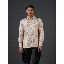 Rohit Bal Beige Bird Digital Printed Shirt