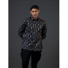 Rohit Bal Black Mughal Printed Shirt