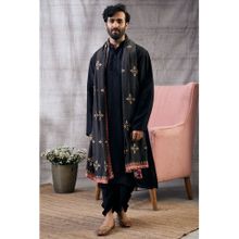 Soup by Sougat Paul Zahra Printed Dhoti With Shawl (Set of 3)