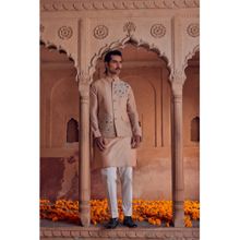STUDIO BAGECHAA Ashar Kurta and Pant with Embroidered Nehru Jacket (Set of 3)