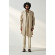 STUDIO BAGECHAA Beige Aryan Kurta with Pant and Dupatta (Set of 3)