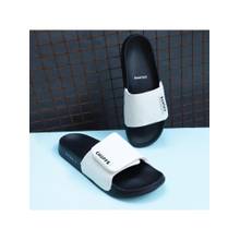 Chupps Men Flow Anti-Skid Comfort Sliders - White & Black