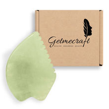 Getmecraft Green Jade Leaf Shape Gua Sha Facial Massage Tool...