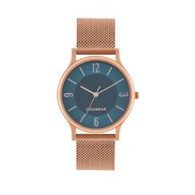 TEAL by Chumbak Forest Jade Watch, Metal Mesh Strap