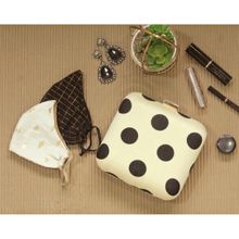 Fizza Polka Dotted Clutch & Silk Cotton Mask Set Of 2 Hamper