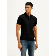 Levi's Black Solid Slim Fit Polo T-Shirt