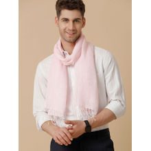 Linen Club Pink Solid Pure Linen Men Stole