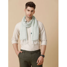 Linen Club Green Solid Pure Linen Men Stole
