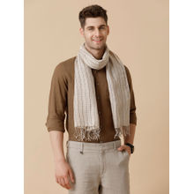 Linen Club Beige Natural Stripes Pure Linen Men Stole