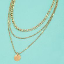 Carlton London Gold Plated with Triple Chain Layered Necklace for Women