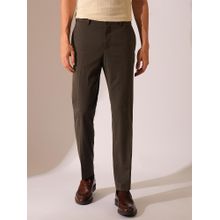 Selected Brown Structured Suit-Set Trouser