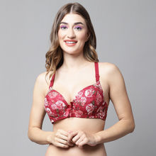 PrettyCat Lightly Padded Underwired Floral Print Multiway Bridal T-shirt Bra