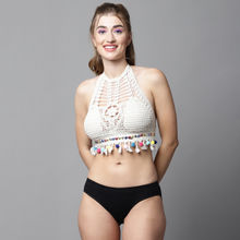 PrettyCat Women Summer Beach Crochet Bralette Knit Bra Bikini (Set of 2)