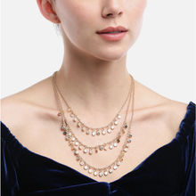 Blueberry Gold Plated Chain Layered Necklace
