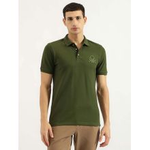 United Colors of Benetton Green Regular Fit Polo Neck Solid Polo T-shirt