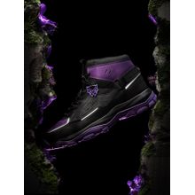 The Souled Store Official Black Panther: Warrior Men Mid Top Black Sneakers