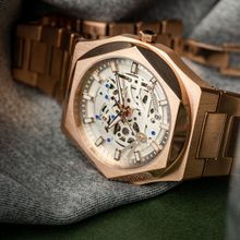 Aries Gold The Voltanic Automatic 24 Jewels Silver Round Dial Luminous Men's Watch - G 9031 RG-SRG