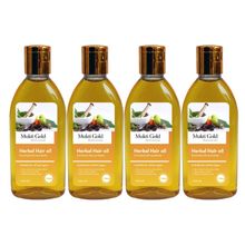 Mukti Gold Herbal Hair Oil Enriched With Rare Herbs - Pack of 4