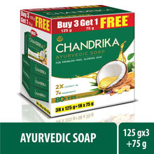 Chandrika Ayurveda Handmade Soap (125gm X 3 + 75gm Free)