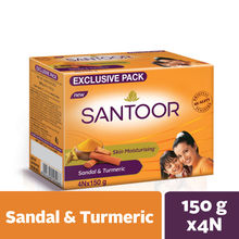 Santoor Sandal And Turmeric Soap (Pack Of 4 Soaps)