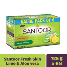 Santoor Aloe Fresh Soap (Pack Of 6)