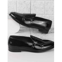 Metro Men Black Party Monk Straps