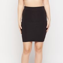 Secrets By ZeroKaata Women Seamless Black Skirt Shapewear